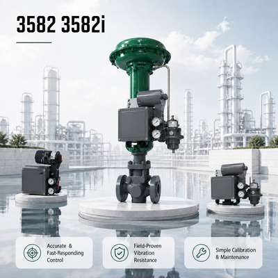 3582 3582i Pneumático Electropneumático posicionador de válvulas para el actuador lineal Sistema de automatización industrial