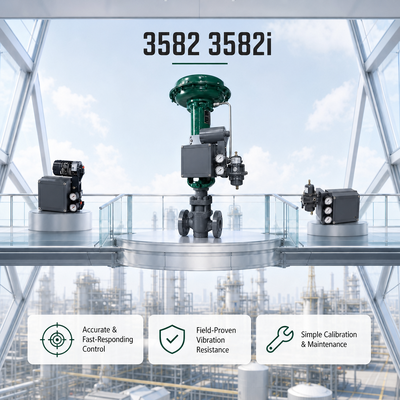 3582 3582i Posicionador neumático de válvulas Controlador de automatización industrial Proveedor de válvulas con actuador lineal