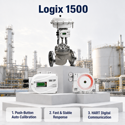 Posicionador digital de válvula con protocolo HART inteligente Logix 1500 4 20mA IP67 control de flujo electroneumático industria química del petróleo