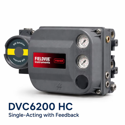 DVC6200 HC Controlador de válvula digital 4 ′′ 20 mA HART Pneumático posicionador de válvula de acción única con retroalimentación