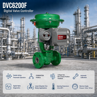 DVC6200F FD Doble efecto FOUNDATION Fieldbus Controlador de válvula inteligente Proveedor de posicionador de válvula digital