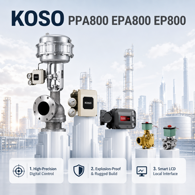 KOSO EP800 Serie Posicionador Electro Pneumático PPA800 EPA800 Controlador de válvula inteligente OEM A prueba de explosión Certificación IECEx ATEX