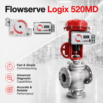 Posicionador digital HART 7 Flowserve Logix 520MD Plus 4 20mA IP66