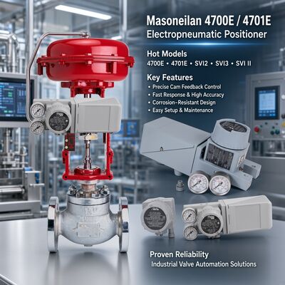 Posicionador de válvula neumático Masoneilan 4800E 4800P para actuador rotativo alternativo