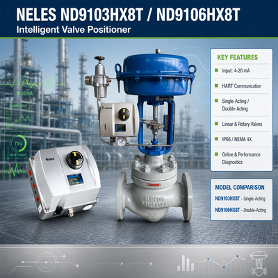 Controlador de Válvula Neumático Digital HART Neles ND9103HX8T ND9106HX8T Posicionador de Válvula de Control Inteligente