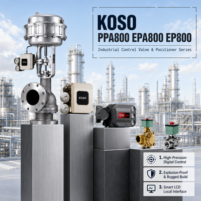 Posicionador de Válvula Electroneumática KOSO PPA800 EPA800 EP800 Control de Flujo Lineal Inteligente de Retroalimentación 4-20mA OEM