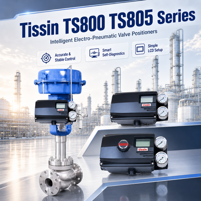 Posicionador de válvula inteligente Tissin TS800 TS805 Series, automatización industrial OEM, control HART