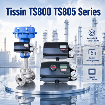 Posicionador de Válvula Digital HART Tissin TS800 TS805 4 20mA Regulador de Flujo Neumático
