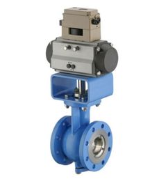 Válvula de control neumático excéntrica doble, válvula de control rotatoria industrial del enchufe