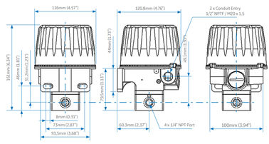 Electro transductor neumático del modelo 4411 a prueba de explosiones para la válvula de control