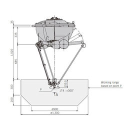 Tipo de vínculo paralelo montaje chino del techo del brazo del robot para el robot de Kawasaki