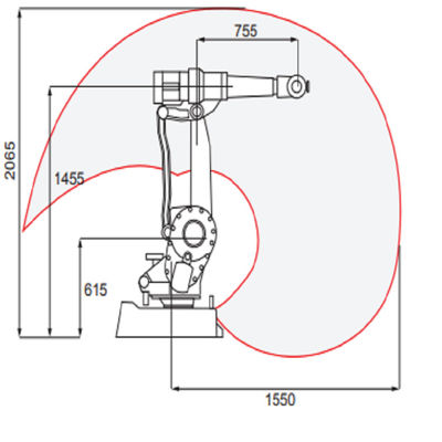 Robot industrial de ABB IRB2400 con el brazo de eje robótico 6 y payload12 máximo kilogramo para soldar con autógena como robot de soldadura de mig
