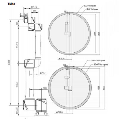 Brazo colaborativo del robot de Omrom TM14