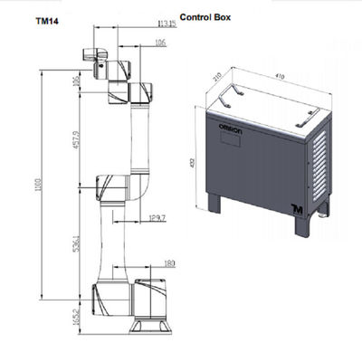Brazo colaborativo del robot de Omrom TM14