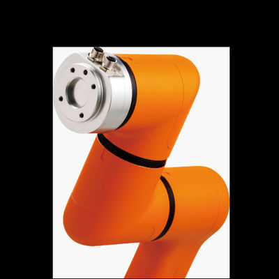 Eje robótico industrial del brazo 6 del cobot de Hanwha HCR-3 con el regulador del brazo del robot y enseñar al colgante para la soldadura del cobot