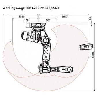 Pequeño brazo del robot industrial de ABB IRB 140 con los 6 de las hachas de la respuesta del robot del brazo robots de limpieza/de rociadura rápido del uso totalmente