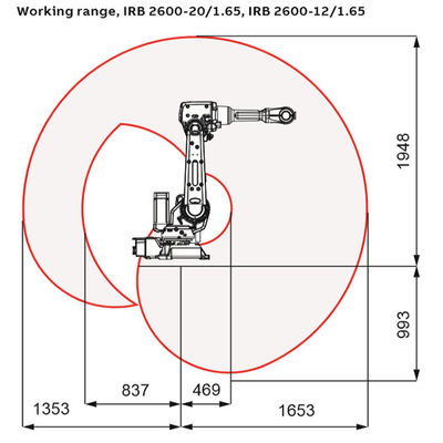 Uso industrial del robot IRB 2600 de la soldadura al arco de ABB extensamente para Mig/Tig Robot Arm