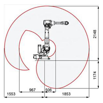 Uso industrial del robot IRB 2600 de la soldadura al arco de ABB extensamente para Mig/Tig Robot Arm