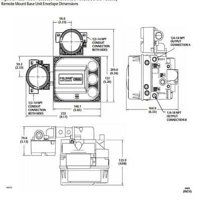 Posicionador de DVC6200 SIS Digital Positioner Control Valve
