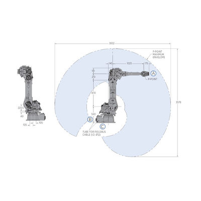 GP50 con la carga útil 50KG mueren robot industrial echado del brazo de la máquina y del robot de 6 AXIS