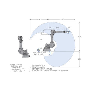 Brazo 6 AXIS del robot con el robot industrial de la carga útil de GP88 88KG para la máquina de la selección y del lugar