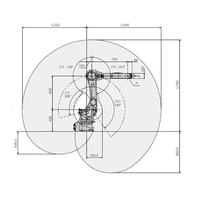 La carga útil 7kg de S010N alcanza el brazo del robot del manipulante del diseño compacto de 930m m 6 AXIS