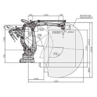 La carga útil 500kg de CP500L alcanza el robot que empalieta de alta velocidad de 3255m m 4 AXIS