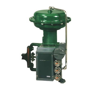 Fisher 3620J con el posicionador electroneumático de efecto simple de los actuadores rotatorios