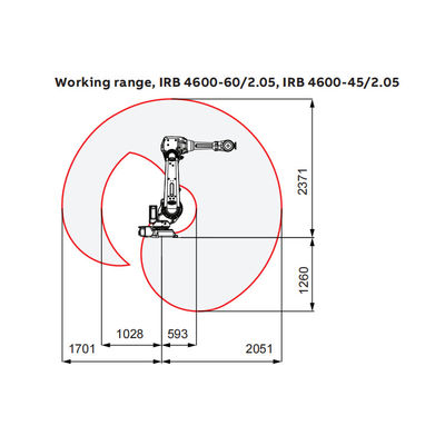 Brazo IRB 4600-60/2.05 del robot industrial de 6 AXIS como la soldadora de laser y máquina de la soldadura AL ARCO