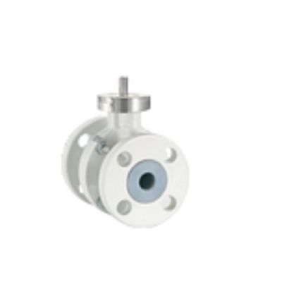 Vávula de bola alineada del modelo NTB/NTC PFA de Neotecha con Actuador-Emerson manual