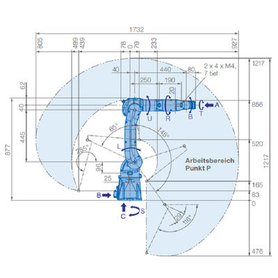 Precio del robot industrial GP7 con la carga útil 7KG y el regulador For Material Handling del CNC YRC1000