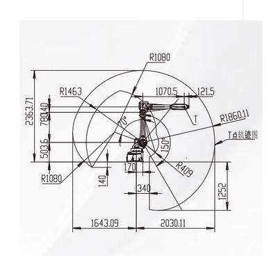 Robot industrial China con el brazo robótico industrial de AXIS del alcance 6 de 2032M M para cargar y descargar