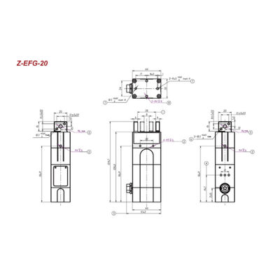 Agarrador eléctrico para el brazo robótico de pesaje automático de Hitbot Z-EFG-20 6 AXIS