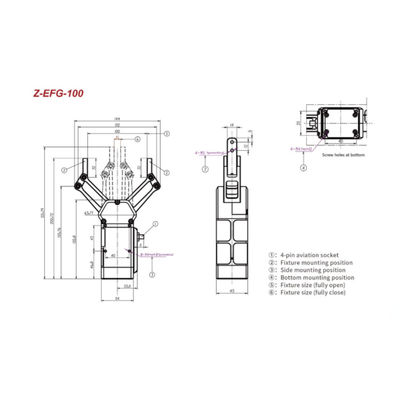 Brazo robótico de 6 AXIS con el agarrador Hitbot Z-EFG-100 para el robot colaborativo