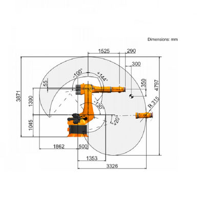 6 robot industrial robótico industrial del KR 240 del brazo de AXIS R3330 con la carga útil clasificada del robot industrial de 240 kilogramos Kuka