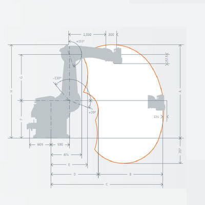 Robot industrial de la carga útil 470Kg del robot industrial del PA Kuka del KR 470 del robot industrial de las hachas clasificadas del brazo 5