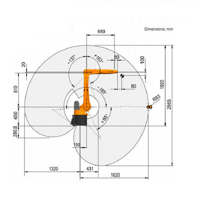 Robot industrial del brazo robótico industrial de 6 AXIS con el robot industrial clasificado de la carga útil 8Kg Kuka