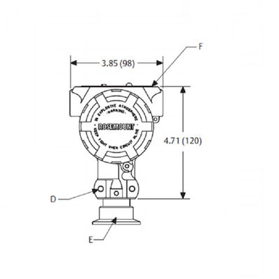 Transmisor de presión higiénico de Rosem-Ount del transmisor de presión diferenciada del transmisor de presión del Rose-soporte 2090F
