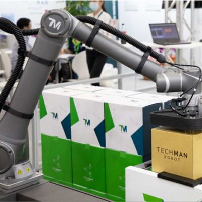 Automatización del brazo robótico de soldadura OMRON TM12 6 Ejes Brazo robótico como robot colaborativo