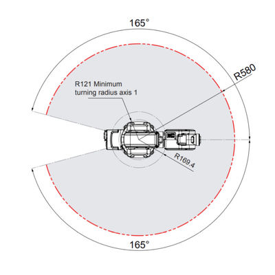 Brazo robótico industrial de ABB IRB 120 6 AXIS para la carga útil flexible y compacta del brazo del robot industrial de la producción 3 kilogramos