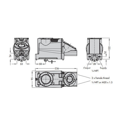 Samson Positioner 3731-3 con la reacción del posicionador electroneumático como trabajo del posicionador de la válvula con las válvulas