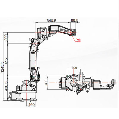 Robot de soldadura automática SF6-C1400 con los sopletes como 6KG alcance de la carga útil 1440M M como soldadora