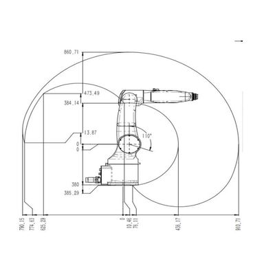 Brazo robótico educativo 6 AXIS de China TKB070-7KG-910mm del robot como robot industrial