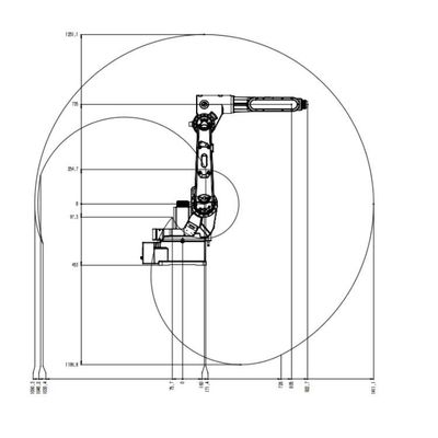 Manipulación del brazo robótico 6 AXIS China TKB1600-12KG-1410mm como robots universales