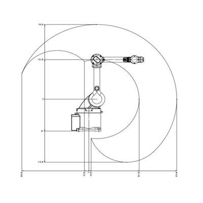 Robot industrial 6 AXIS China TKB800-6kg-876mm para cargar el robot universal