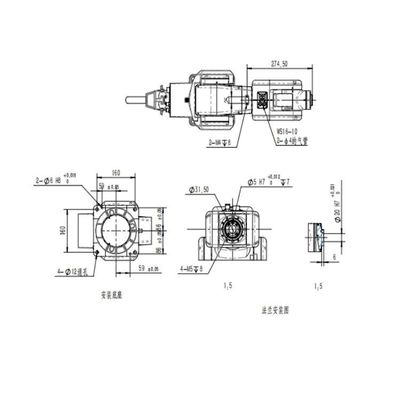 Brazo robótico 6 AXIS del robot TRB050-3kg-616mm de la manipulación de materiales como robot universal