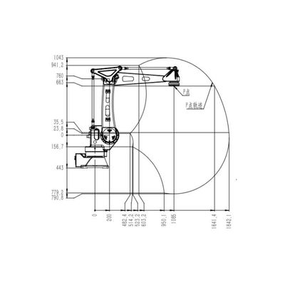 6 detección robótica de la precisión del brazo TKB460-30kg-1840mm de AXIS como robots industriales