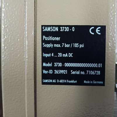 Samson Positioner 3730-0 como accesorios de la válvula usados con las válvulas de control y 3M Valve