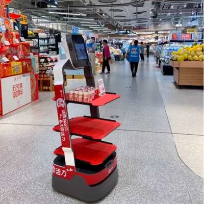 Robot de servicio de restaurantes Zhaocaibao para entrega automática de alimentos como robot de entrega de alimentos
