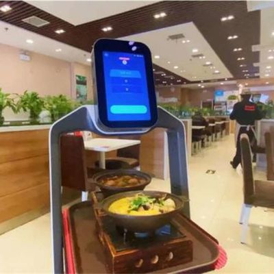 Robot de servicio de restaurantes Zhaocaibao para entrega automática de alimentos como robot de entrega de alimentos